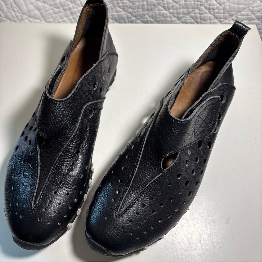 LITFOOT LF9010 Comfy Women's Black Leather Shoes 38/7.5